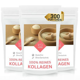 100years Kollagen Pulver Typ I und Typ III 3kg zuckerfrei und ohne Zusatzstoffe – Bild 1 von 4