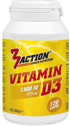 3Action Vitamin D3 1500 IE Kapseln für Erwachsene und Sportler 120 Stück – Bild 1 von 1