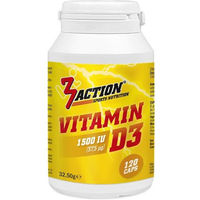 Produktbild von 3Action Vitamin D3 1500 IE Kapseln für Erwachsene und Sportler 120 Stück