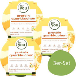 3er-Set For You Protein Quarkkuchen Cheesecake-Vanilla zuckerfrei glutenfrei ohne Zusatzstoffe – Bild 1 von 2