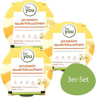 Produktbild von 3er-Set For You Protein Quarkkuchen Cheesecake-Vanilla zuckerfrei glutenfrei ohne Zusatzstoffe