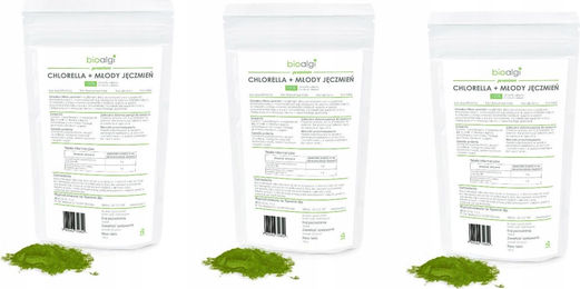 3X Chlorella und Junge Gerste Bioalgen Superfood-Mischung Pulver in Bio-Qualität – Bild 1 von 1
