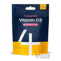 Produktbild von 4 HIM & HER Vitamin D3 2000 IE Tabletten 365 Stück vegetarisch ohne Zusatzstoffe für Männer und Frauen