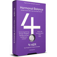 Produktbild von 4HER Hormonal Balance Tabletten für Frauen mit Vitamin B6, Selen und Eisen, 60 Stück