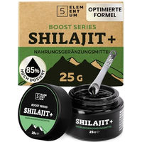 Produktbild von 5Elementum Premium Shilajit Boost Himalaya Harz 25 g mit 85% Fulvinsäure und 87 Mineralien vegan und glutenfrei