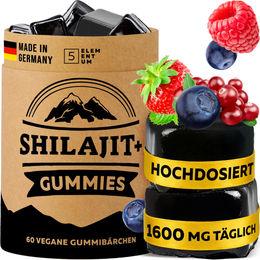 5Elementum Shilajit Gummies Hochdosiert mit tibetischen Beeren Vegan und Zuckerfrei 60 Gummis – Bild 1 von 5