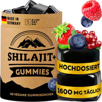 Produktbild von 5Elementum Shilajit Gummies Hochdosiert mit tibetischen Beeren Vegan und Zuckerfrei 60 Gummis