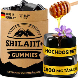 5Elementum Shilajit Original Gummies mit Manuka-Honig 1600mg pro Tagesdosis vegan und zuckerfrei – Bild 1 von 5