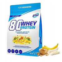 Produktbild von 6PAK Nutrition 80 Whey Protein Molkenproteinkonzentrat WPC Erdnussbutter-Banane 908g Pulver