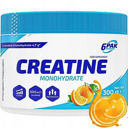 6PAK Nutrition Creatine Monohydrat Pulver Orange 300g – Bild 1 von 3