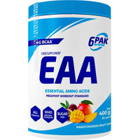 Produktbild von 6PAK Nutrition EAA Essentielle Aminosäuren Pulver Mango-Maracuja 400g