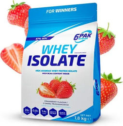 6PAK Nutrition Whey Isolate Pulver Erdbeere 1,8 kg – Bild 1 von 1