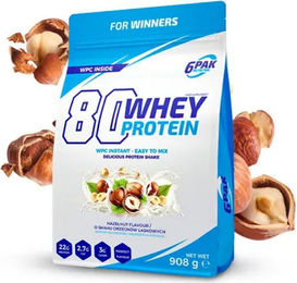 6PAK Nutrition Whey Protein Konzentrat WPC Pulver Haselnuss – Bild 1 von 1