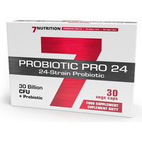 Produktbild von 7Nutrition Probiotic PRO 24 Probiotikum mit 24 Stämmen und 30 Milliarden KBE in vegetarischen Kapseln vegan