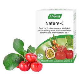 A.Vogel Nature-C Vitamin C Lutschtabletten mit Acerola und Hagebutte, 40 Stück, vegan, glutenfrei und laktosefrei – Bild 1 von 4