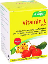 A.Vogel Vitamin C Lutschtabletten mit Acerola und Hagebutte, vegan, laktosefrei und glutenfrei, 40 Stück – Bild 1 von 2