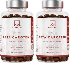 AAVALABS Beta Carotin Vitamin A Kapseln vegan für Erwachsene 180 Stück – Bild 1 von 3