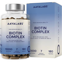 Produktbild von Aavalabs Biotin Zink Selen Komplex 10000µg Vegan Glutenfrei 120 Kapseln