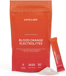 Aavalabs Elektrolyt Pulver Blutorange mit Magnesium und Kalium, zuckerfrei und glutenfrei, Sticks – Bild 1 von 4