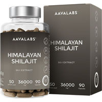 Produktbild von Aavalabs Himalaya Mumijo Shilajit Kapseln vegan und glutenfrei