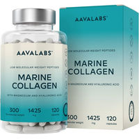 Produktbild von Aavalabs Hydrolysiertes Marine Collagen Typ I mit Magnesium und Hyaluronsäure 1425 mg glutenfrei 120 Kapseln