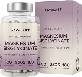 Aavalabs Magnesium Bisglycinat Kapseln Vegan Glutenfrei 180 Stück – Bild 1 von 2