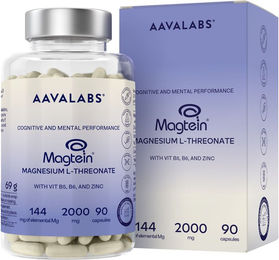 Aavalabs Magnesium L-Threonat mit Zink und Vitamin B5/B6 Kapseln vegan und glutenfrei – Bild 1 von 2