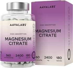 Aavalabs Magnesiumcitrat Kapseln vegan und glutenfrei 180 Stück – Bild 1 von 2