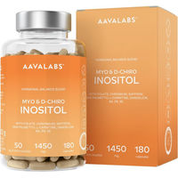 Produktbild von Aavalabs Myo- & D-Chiro Inositol 28:1 mit Vitamin B6, Folat, Chrom, Zink und Selen, 180 Kapseln, vegan und glutenfrei