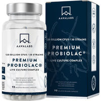 Produktbild von Aavalabs Probiotika Kapseln mit Prebio-Inulin und 30 Stämmen, vegetarisch und glutenfrei, 90 Kapseln