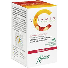 Aboca Vitamin C Naturcomplex Lutschtabletten mit Acerola und Hagebutte glutenfrei und laktosefrei für Erwachsene und Kinder 14 Stück – Bild 1 von 3