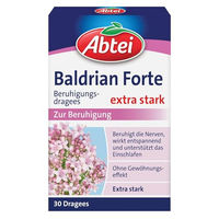 Produktbild von Abtei Baldrian Forte Beruhigungsdragees glutenfrei laktosefrei ohne Gelatine 30 Stück