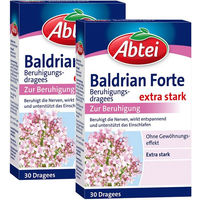 Produktbild von Abtei Baldrian Forte Beruhigungsdragees laktosefrei und glutenfrei