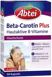 Abtei Beta-Carotin Plus mit B-Vitaminen Kapseln 50 Stück – Bild 1 von 3