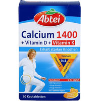 Produktbild von Abtei Calcium 1400 mit Vitamin D3 und K Lutschtabletten 30 Stück