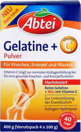 Abtei Gelatine Plus mit Vitamin C Ascorbinsäure Pulver 400 g – Bild 1 von 1