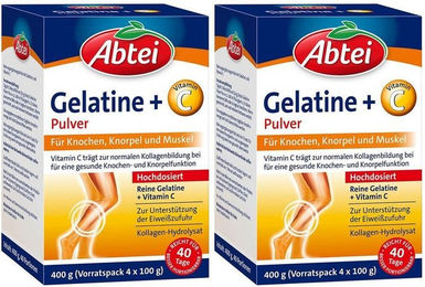 Abtei Gelatine Pulver Plus mit Vitamin C glutenfrei 400 g – Bild 1 von 2