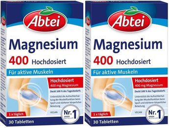 Abtei Magnesium 400 Oxid Tabletten für Sportler – Bild 1 von 1