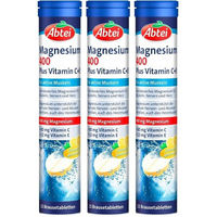 Produktbild von Abtei Magnesium 400 Plus mit Vitamin C und E Brausetabletten für Erwachsene glutenfrei und laktosefrei