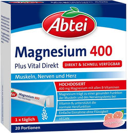Abtei Magnesium 400 Plus Vital Direkt Granulat Pulver für Erwachsene Kinder und Sportler – Bild 1 von 3