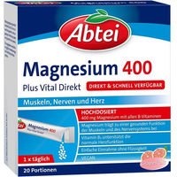 Produktbild von Abtei Magnesium 400 Plus Vital Direkt Granulat Pulver für Erwachsene Kinder und Sportler