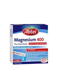 Abtei Magnesium 400 Plus Vital Direkt Magnesiumpulver 20 Sachets – Bild 1 von 2