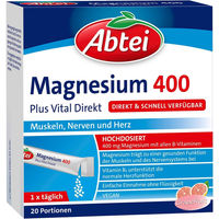 Produktbild von Abtei Magnesium 400 Plus Vital Direkt Sticks Vegan mit Grapefruit-Geschmack