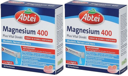 Abtei Magnesium 400 Plus Vital Magnesiumoxid Pulver für Erwachsene und Kinder – Bild 1 von 1