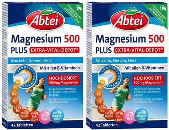 Abtei Magnesium 500 Plus Extra-Vital-Depot Tabletten für Erwachsene – Bild 1 von 1