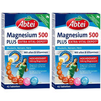 Produktbild von Abtei Magnesium 500 Plus Extra-Vital-Depot Tabletten für Erwachsene