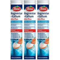 Produktbild von Abtei Magnesium Kalium Aktiv Plus Brausetabletten Orange für Erwachsene und Sportler