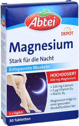 Abtei Magnesium Stark für die Nacht 400 mg Depot Tabletten 30 Stück – Bild 1 von 2
