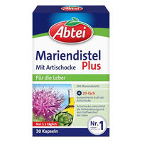 Produktbild von Abtei Mariendistel Plus mit Artischocke Kapseln glutenfrei und laktosefrei 30 Stück