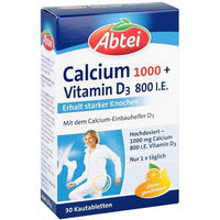 Produktbild von Abtei Osteo Vital Calcium 1000 mit Vitamin D3 Citrus Lutschtabletten 30 Stück